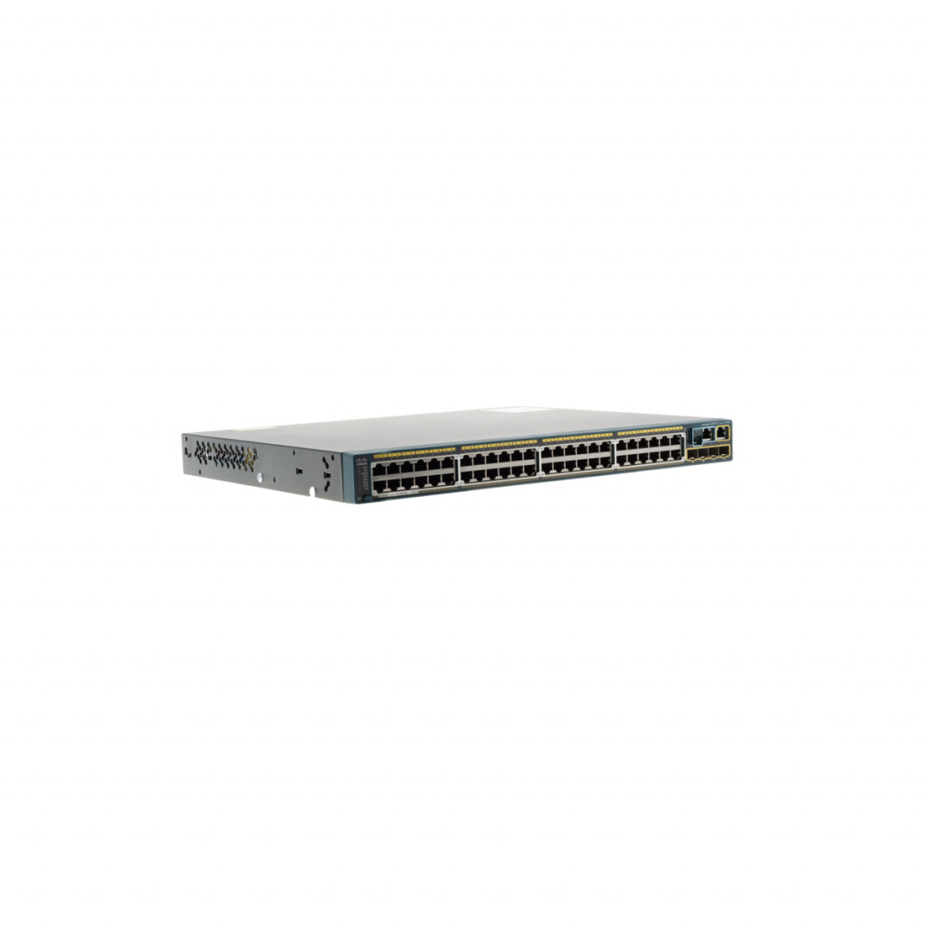 سوئیچ شبکه 48 پورت + 4 پورت SFP با 24 پورت PoE سیسکو مدل WS-C2960S-48LPS-L